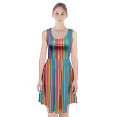 Colorful Striped Background Racerback Midi Dress by TastefulDesigns