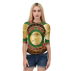 Casino Roulette Clipart Quarter Sleeve Tee