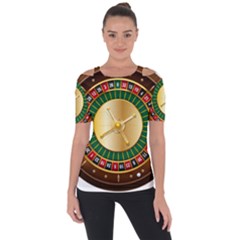 Casino Roulette Clipart Short Sleeve Top