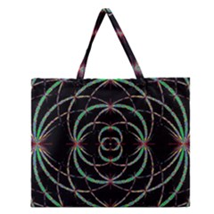 Abstract Spider Web Zipper Large Tote Bag by BangZart