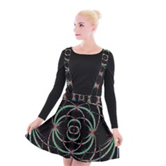 Abstract Spider Web Suspender Skater Skirt by BangZart