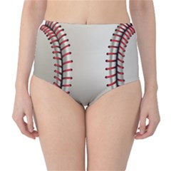 Baseball High-waist Bikini Bottoms by BangZart