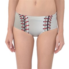 Baseball Mid-waist Bikini Bottoms by BangZart