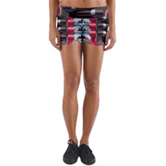 Car Engine Yoga Shorts