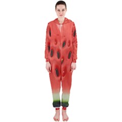 Piece Of Watermelon Hooded Jumpsuit (ladies) 