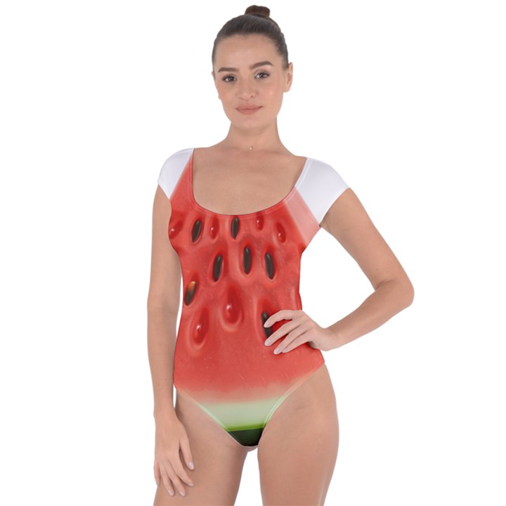 Piece Of Watermelon Short Sleeve Leotard 