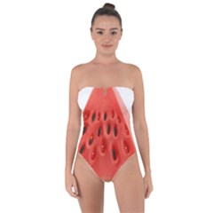 Piece Of Watermelon Tie Back One Piece Swimsuit