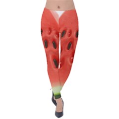 Piece Of Watermelon Velvet Leggings by BangZart