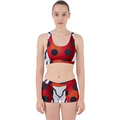 Ladybug Insects Work It Out Sports Bra Set