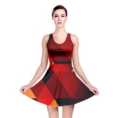 Abstract Triangle Wallpaper Reversible Skater Dress by BangZart