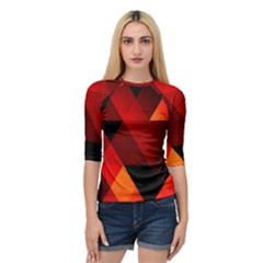 Abstract Triangle Wallpaper Quarter Sleeve Tee