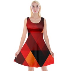 Abstract Triangle Wallpaper Reversible Velvet Sleeveless Dress by BangZart