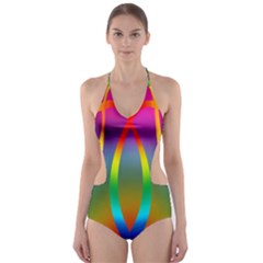 Colorful Easter Egg Cut-out One Piece Swimsuit by BangZart