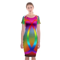 Colorful Easter Egg Classic Short Sleeve Midi Dress by BangZart