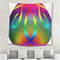 Colorful Easter Egg Square Tapestry (Large) View2