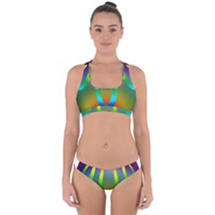 Colorful Easter Egg Cross Back Hipster Bikini Set