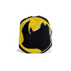 Black Rhino Logo Drawstring Pouches (medium)  by BangZart