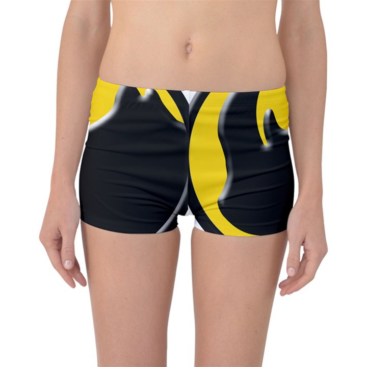 Black Rhino Logo Reversible Boyleg Bikini Bottoms