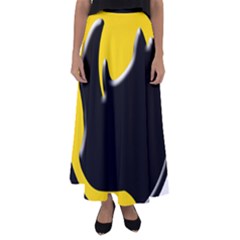 Black Rhino Logo Flared Maxi Skirt