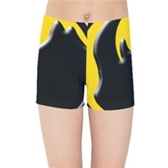 Black Rhino Logo Kids Sports Shorts by BangZart