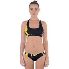 Black Rhino Logo Cross Back Hipster Bikini Set