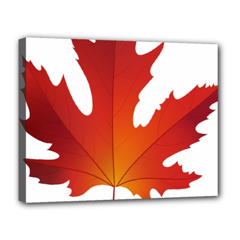 Autumn Maple Leaf Clip Art Canvas 14  X 11  by BangZart