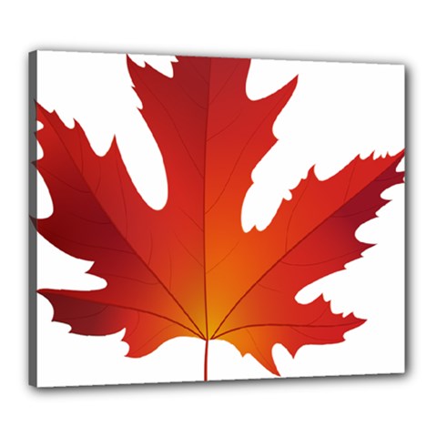 Autumn Maple Leaf Clip Art Canvas 24  X 20  by BangZart