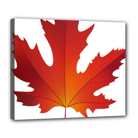 Autumn Maple Leaf Clip Art Deluxe Canvas 24  X 20   by BangZart