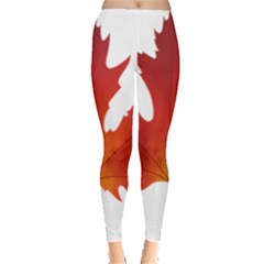 Autumn Maple Leaf Clip Art Leggings  by BangZart