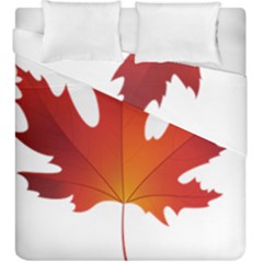 Autumn Maple Leaf Clip Art Duvet Cover Double Side (king Size) by BangZart