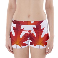 Autumn Maple Leaf Clip Art Boyleg Bikini Wrap Bottoms by BangZart