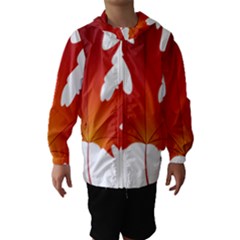 Autumn Maple Leaf Clip Art Hooded Wind Breaker (kids) by BangZart