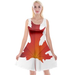 Autumn Maple Leaf Clip Art Reversible Velvet Sleeveless Dress by BangZart