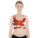 Autumn Maple Leaf Clip Art Sports Bra With Pocket View1