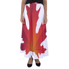 Autumn Maple Leaf Clip Art Flared Maxi Skirt by BangZart