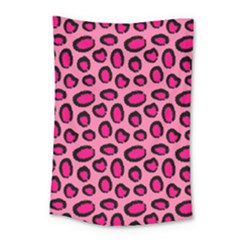 Cute Pink Animal Pattern Background Small Tapestry