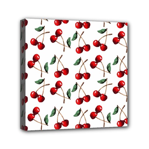 Cherry Red Mini Canvas 6  X 6  by Kathrinlegg