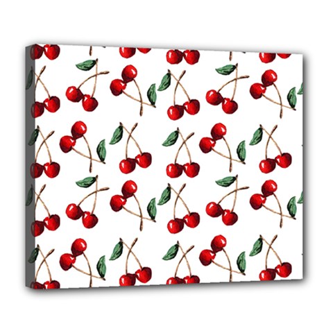 Cherry Red Deluxe Canvas 24  X 20   by Kathrinlegg