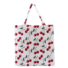 Cherry Red Grocery Tote Bag by Kathrinlegg