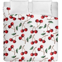 Cherry Red Duvet Cover Double Side (king Size) by Kathrinlegg