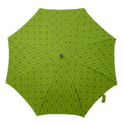 Decorative Green Pattern Background  Hook Handle Umbrellas (medium) by TastefulDesigns