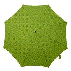 Decorative Green Pattern Background  Hook Handle Umbrellas (large) by TastefulDesigns