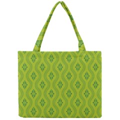 Decorative Green Pattern Background  Mini Tote Bag by TastefulDesigns