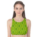 Decorative green pattern background  Tank Bikini Top View1