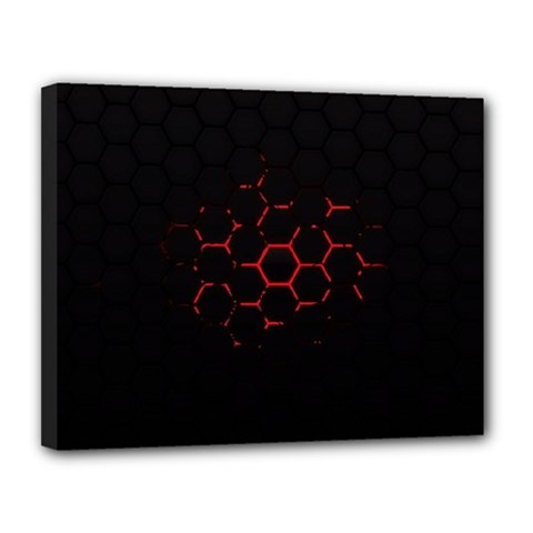 Abstract Pattern Honeycomb Canvas 14  X 11  by BangZart