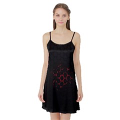 Abstract Pattern Honeycomb Satin Night Slip by BangZart