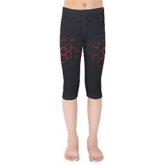 Abstract Pattern Honeycomb Kids  Capri Leggings 