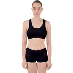 Abstract Pattern Honeycomb Work It Out Sports Bra Set