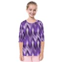 Purple Wavy Kids  Quarter Sleeve Raglan Tee View1