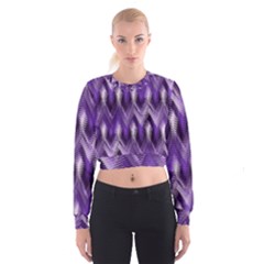 Purple Wavy Cropped Sweatshirt by KirstenStar